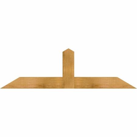 Ekena Millwork Portland Rough Sawn Timber Gable Bracket, Western Red Cedar, 48"W x 14"H x 4"D x 4"F, 7/12 Pitch GBW048X14X0404POR00RWR